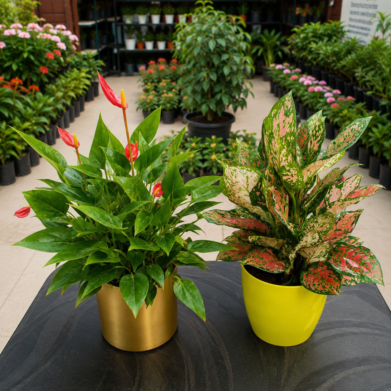 Indoor plants shop display